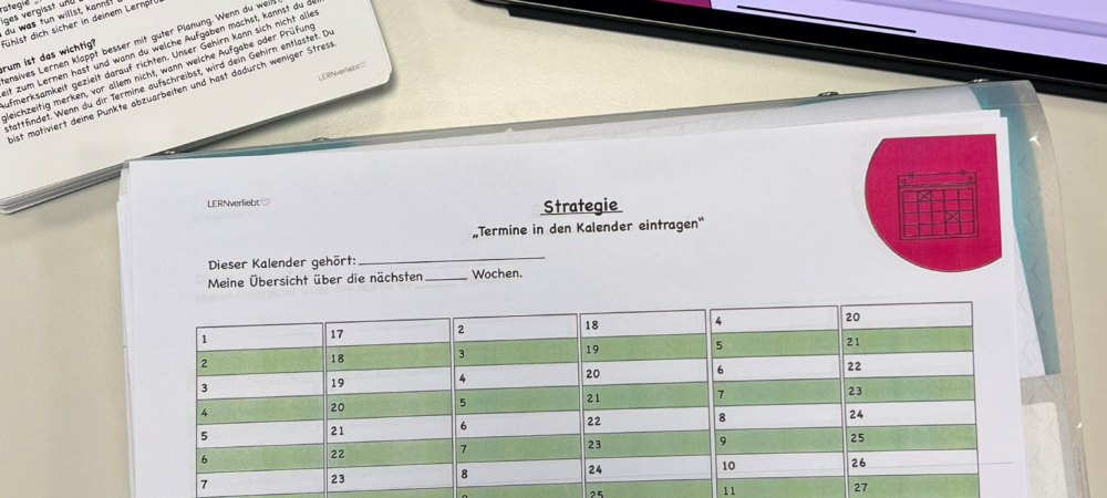 Termine eintragen – wie ein einfacher Kalender Schülerinnen und Schülern hilft, ihr Lernen selbst zu regulieren 1 termine eintragen